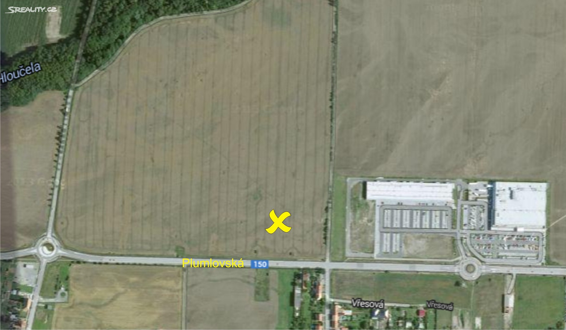 Prodej  pole 1 462 m², Prostějov - Čechovice, okres Prostějov