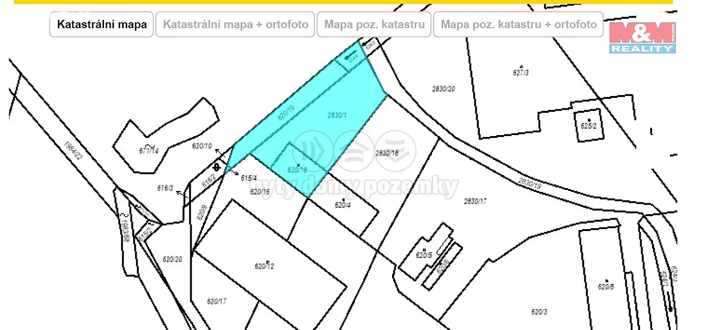 Prodej  pozemku 1 676 m², Židlochovice, okres Brno-venkov