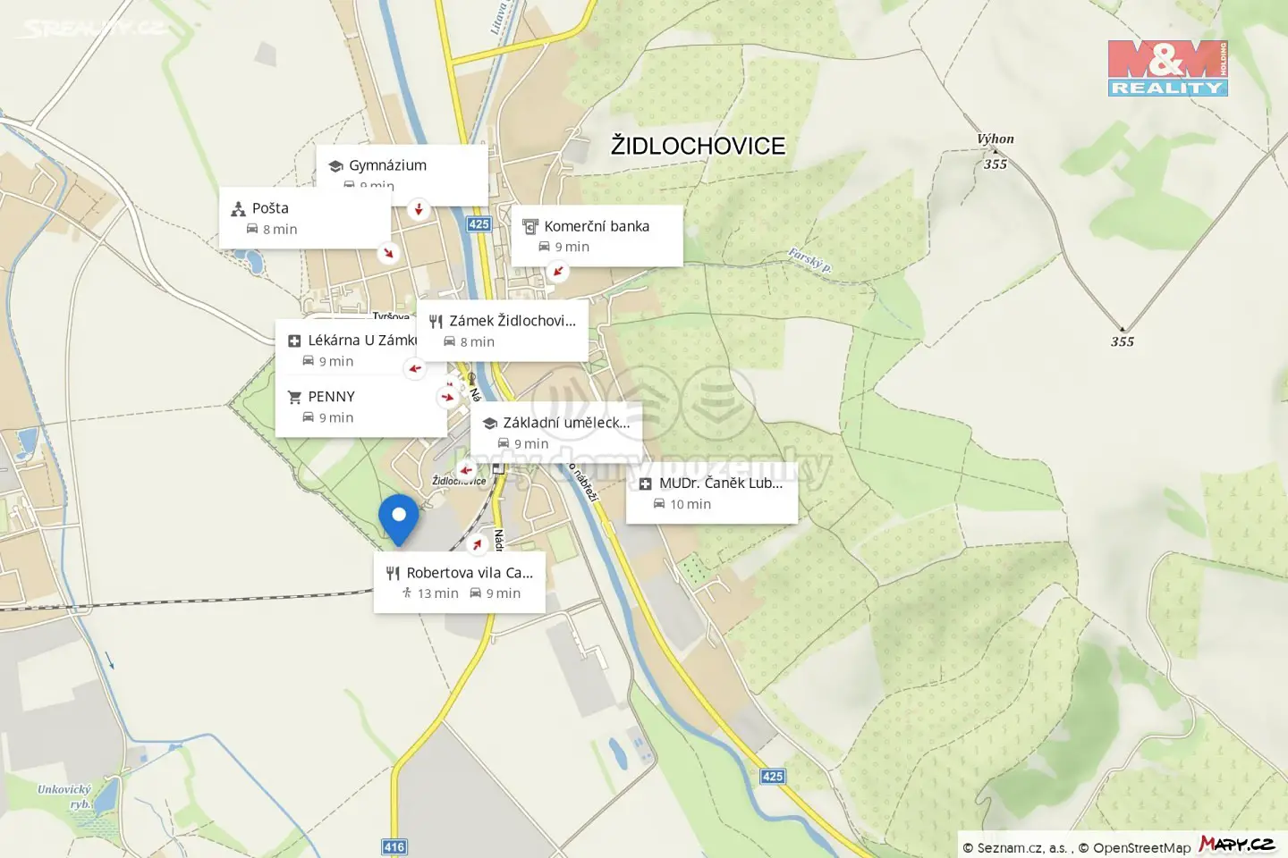 Prodej  pozemku 1 676 m², Židlochovice, okres Brno-venkov