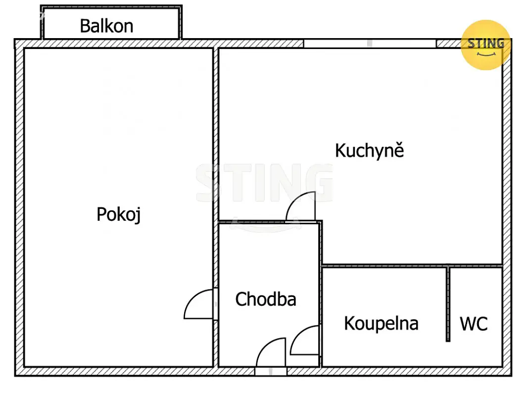Prodej bytu 1+1 34 m², Kyjevská, Třebíč - Nové Dvory