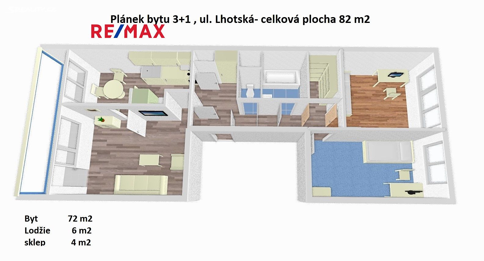 Prodej bytu 3+1 82 m², Lhotská, Praha 9 - Horní Počernice
