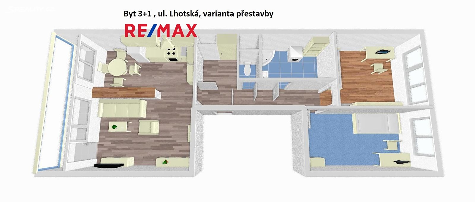 Prodej bytu 3+1 82 m², Lhotská, Praha 9 - Horní Počernice