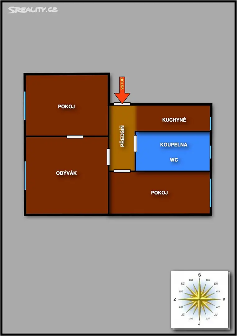Prodej bytu 3+kk 62 m², třída Míru, Český Krumlov - Nádražní Předměstí