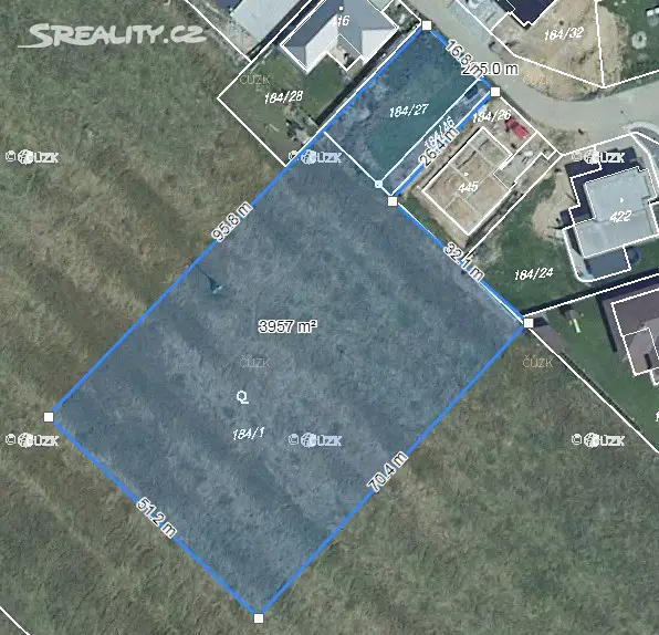 Prodej  stavebního pozemku 4 000 m², Kroměříž - Trávník, okres Kroměříž