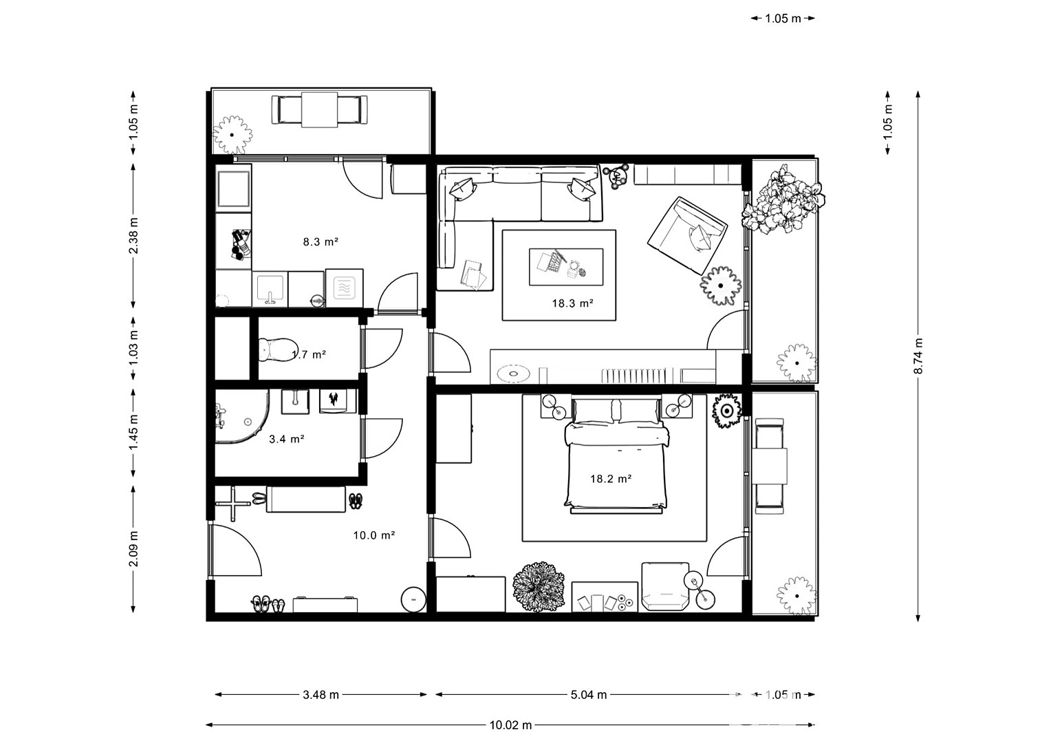 Prodej bytu 2+1 72 m², Jižní, Česká Lípa