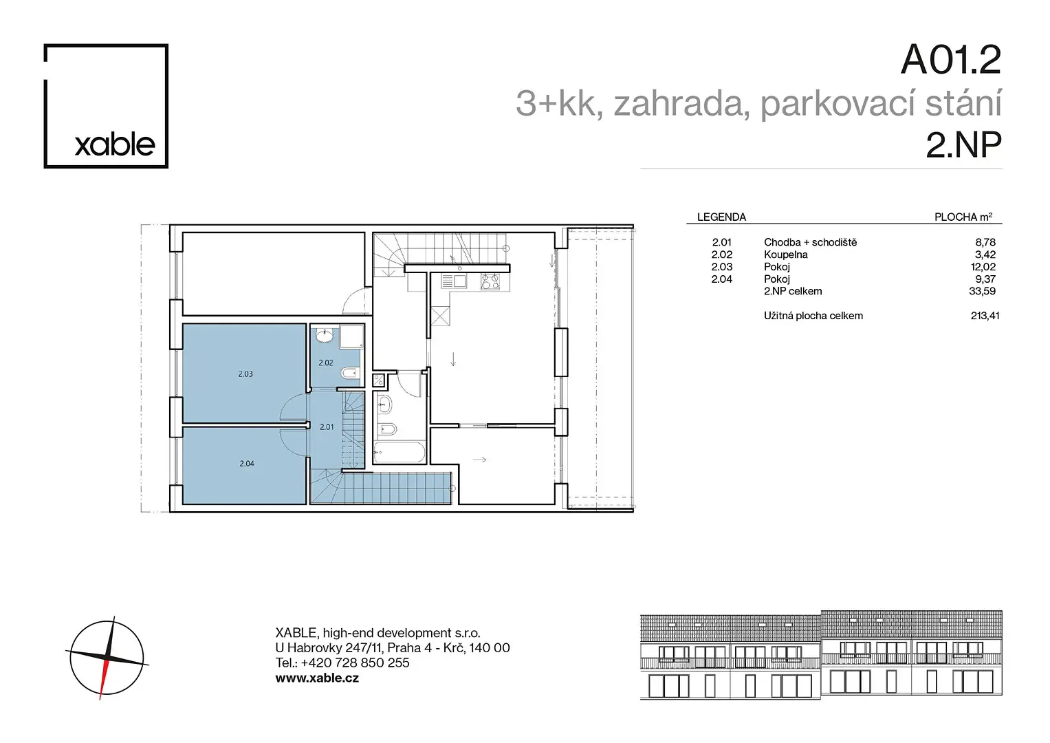 Prodej bytu 3+kk 83 m² (Mezonet), Nová, Kouřim