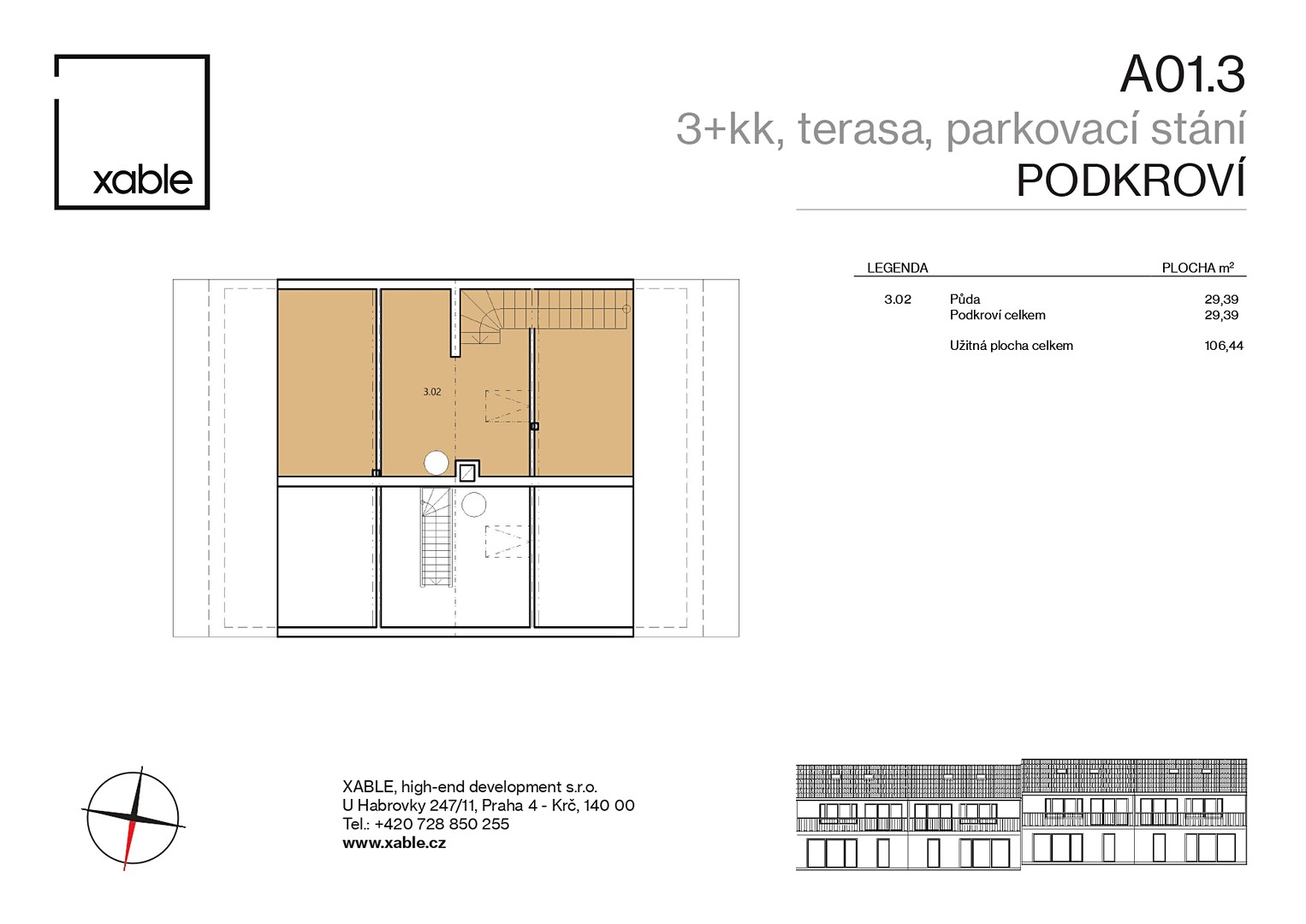 Prodej bytu 3+kk 88 m² (Mezonet), Nová, Kouřim