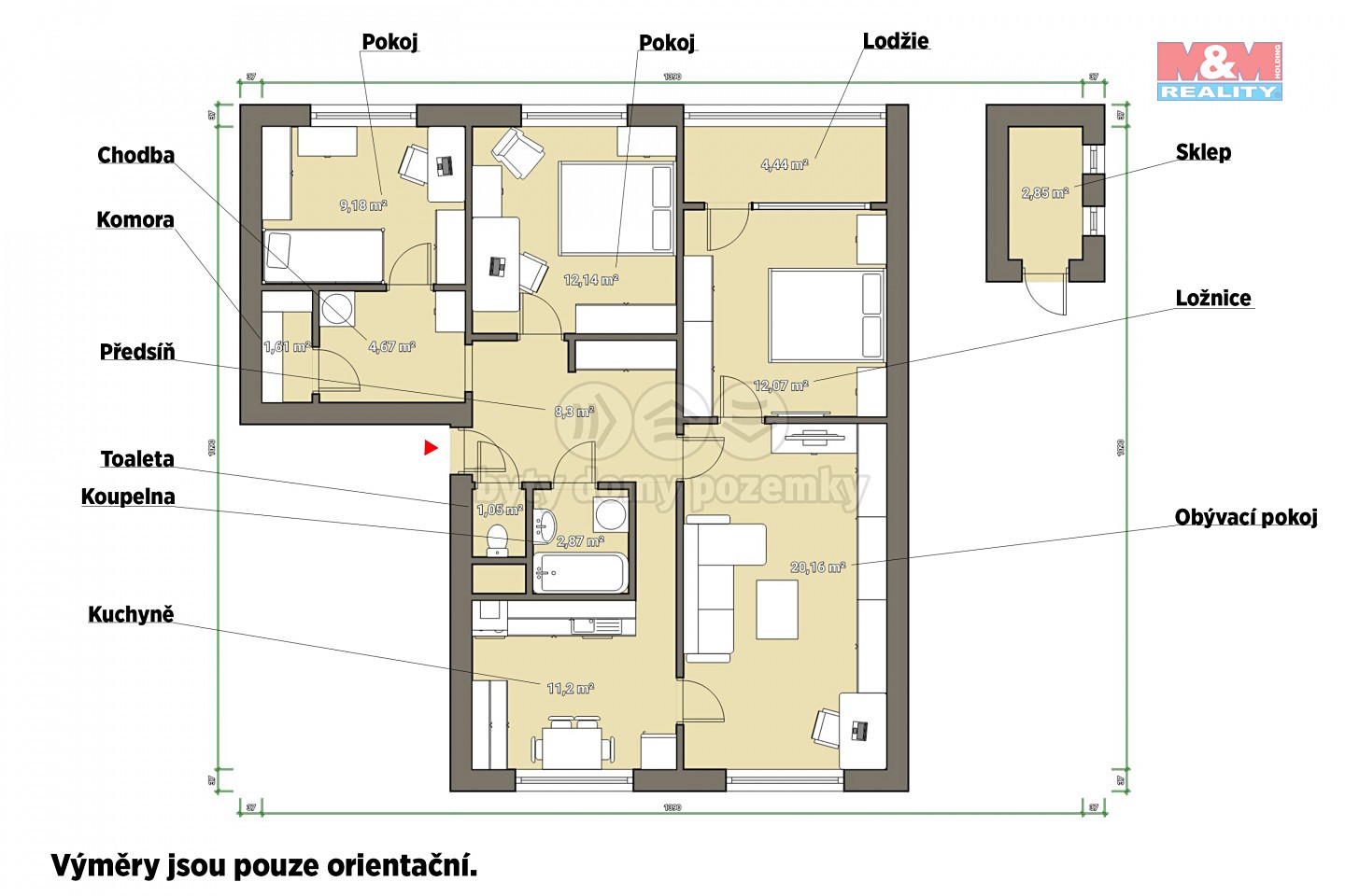 Prodej bytu 4+1 104 m², Lipová, Horní Bříza