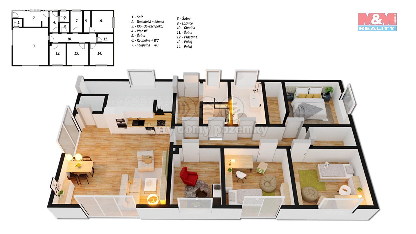 Prodej  rodinného domu 154 m², pozemek 1 055 m², Lochovice, okres Beroun