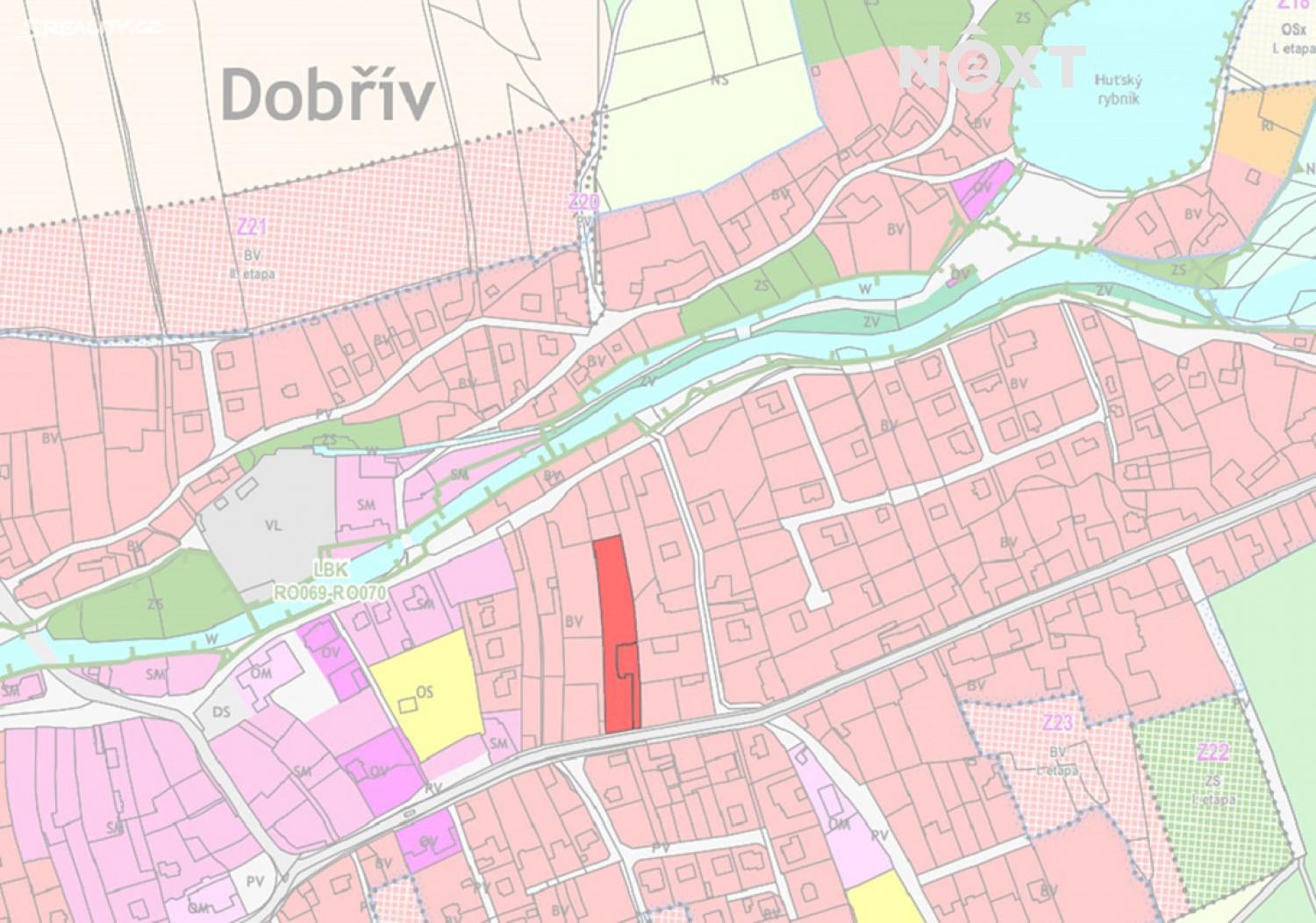 Prodej  stavebního pozemku 3 124 m², Dobřív, okres Rokycany