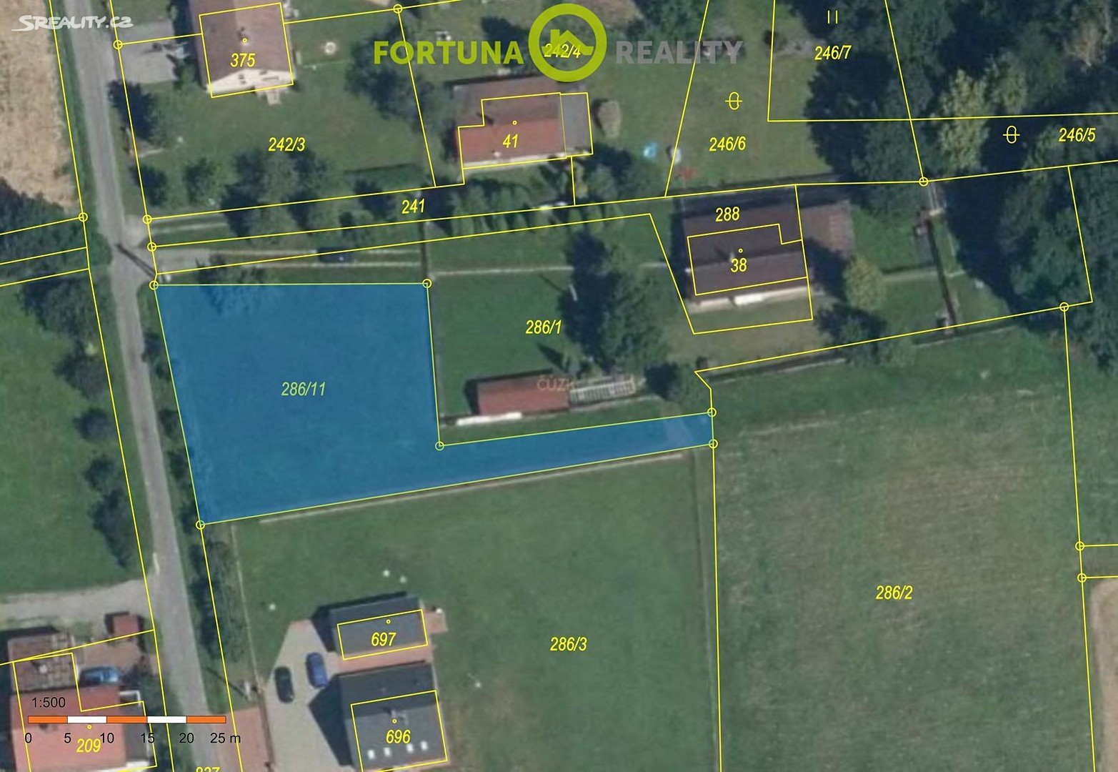 Prodej  stavebního pozemku 1 068 m², Horní Bludovice - Prostřední Bludovice, okres Karviná