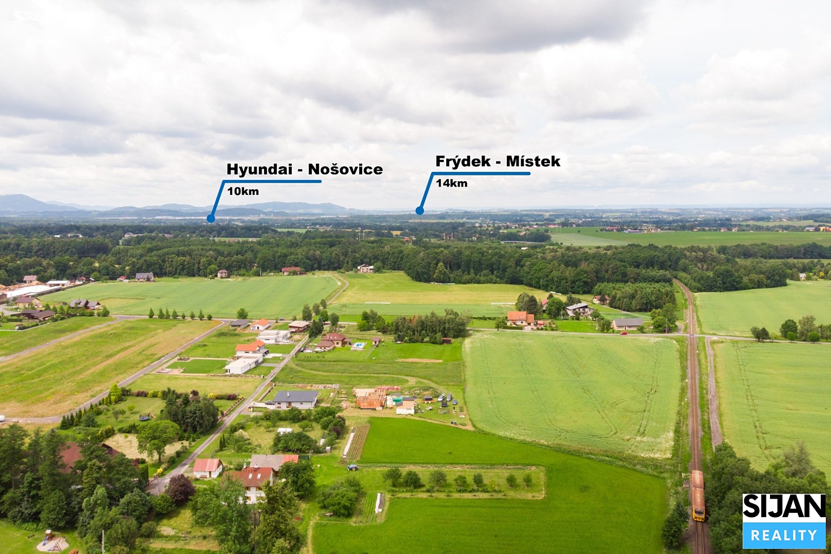 Prodej  stavebního pozemku 1 300 m², Horní Tošanovice, okres Frýdek-Místek
