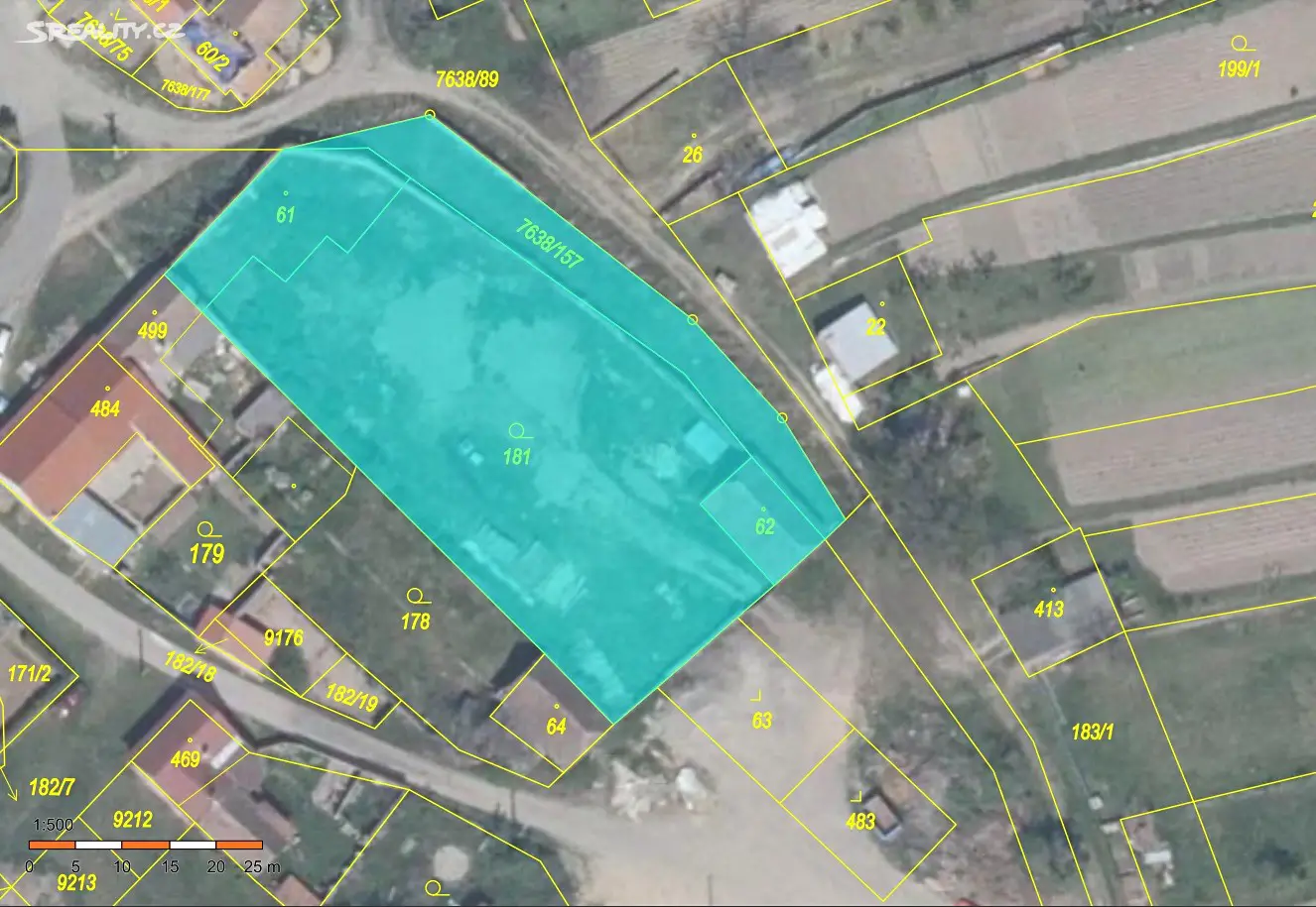 Prodej  stavebního pozemku 4 380 m², Hostěradice, okres Znojmo