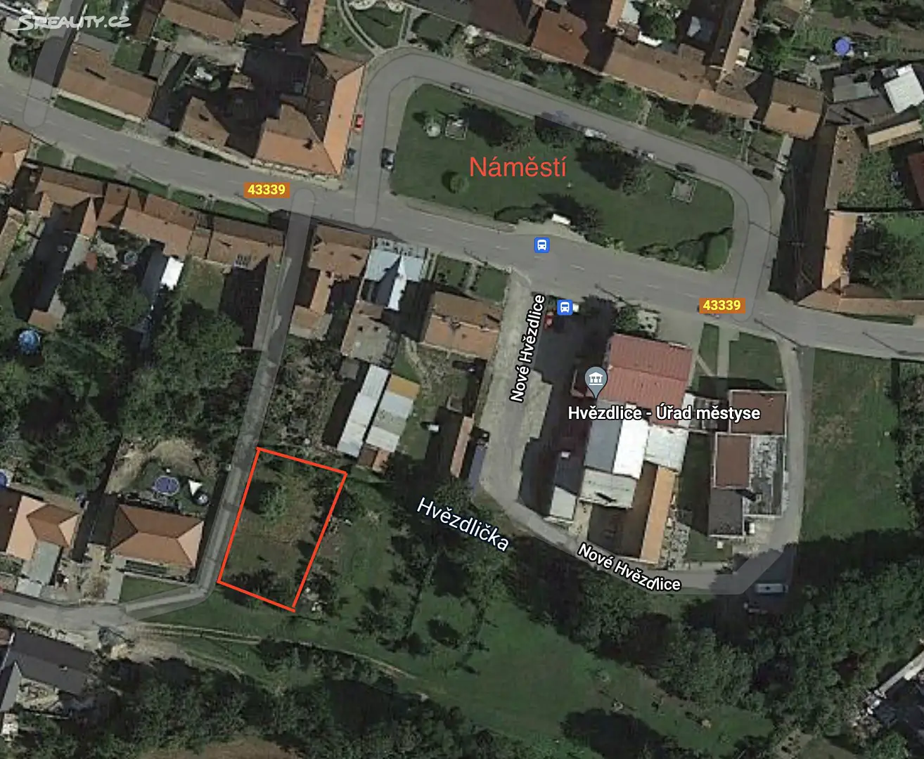 Prodej  stavebního pozemku 624 m², Hvězdlice - Nové Hvězdlice, okres Vyškov