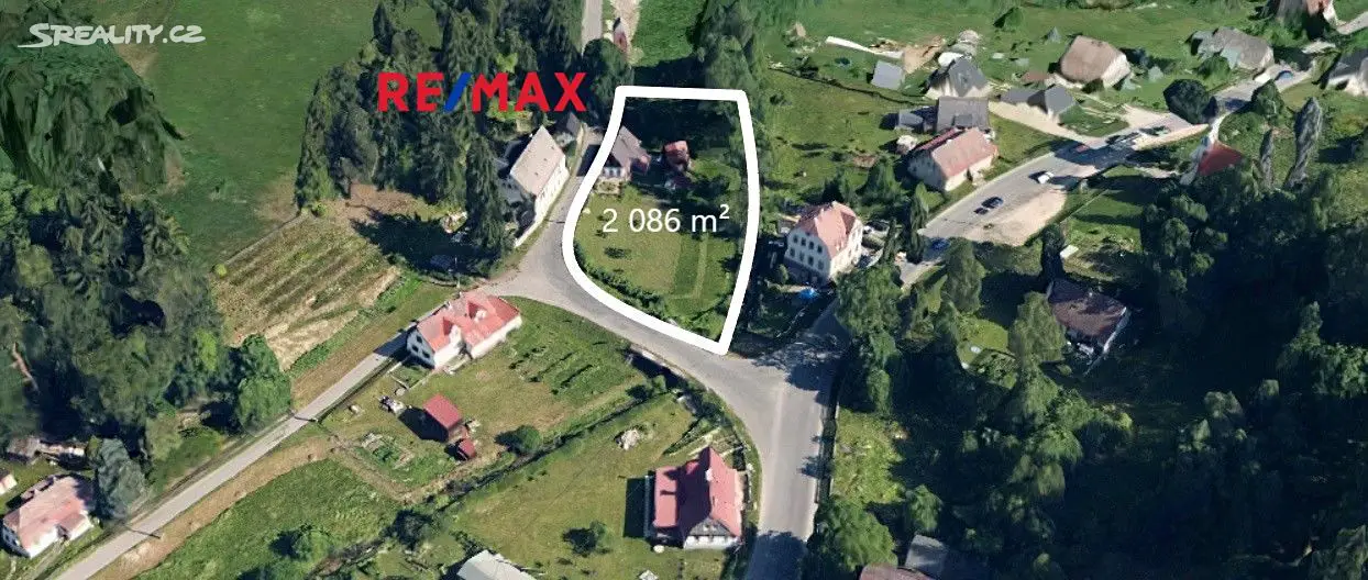 Prodej  stavebního pozemku 2 086 m², Janov nad Nisou - Hraničná, okres Jablonec nad Nisou