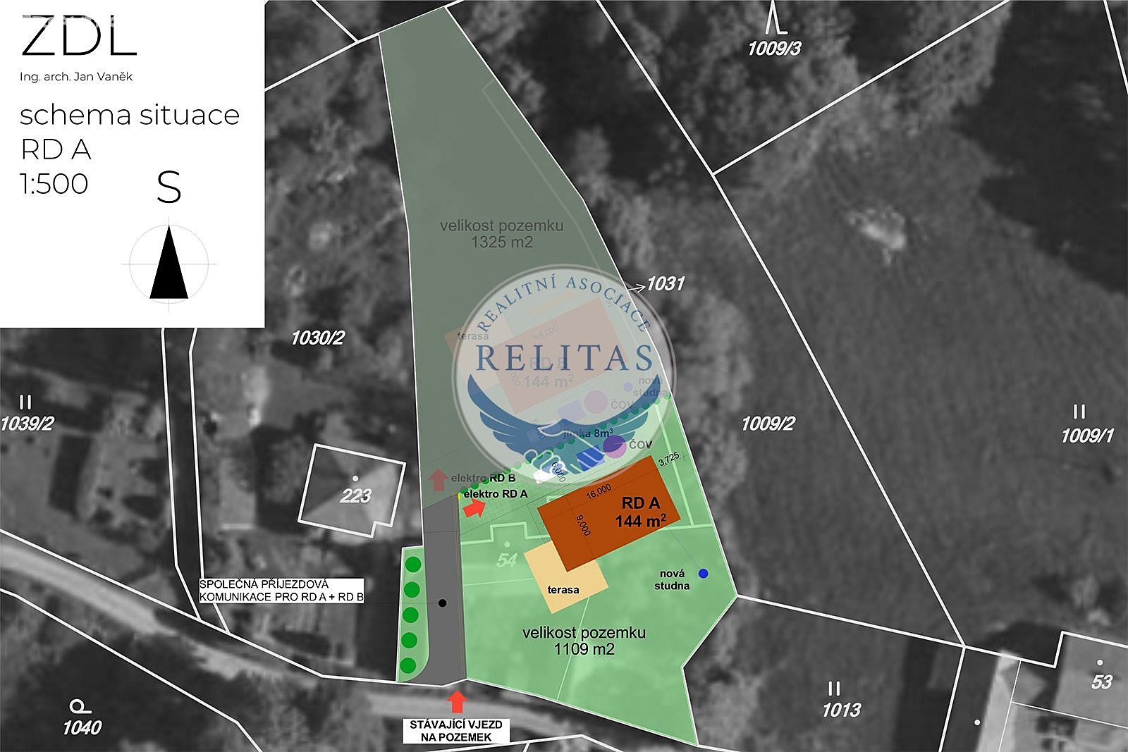 Prodej  stavebního pozemku 1 109 m², Neveklov - Zádolí, okres Benešov