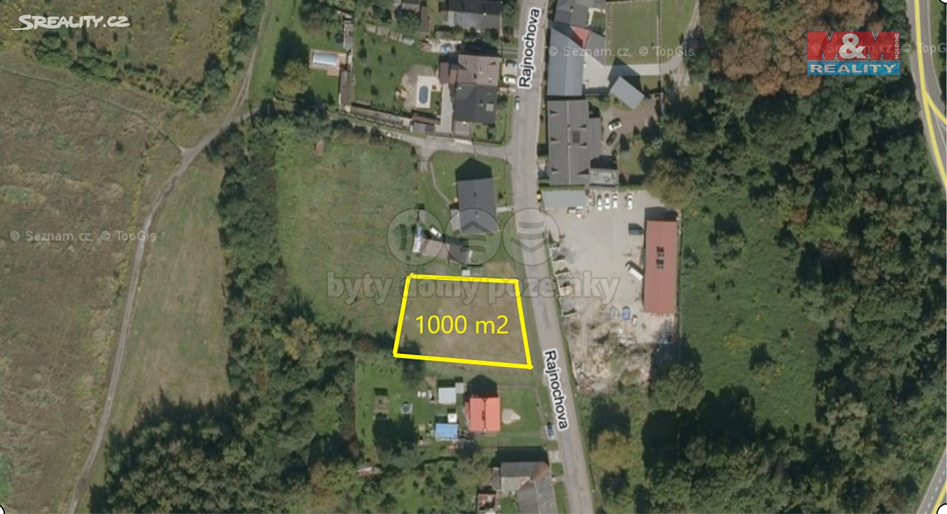 Prodej  stavebního pozemku 1 000 m², Rajnochova, Ostrava - Kunčičky