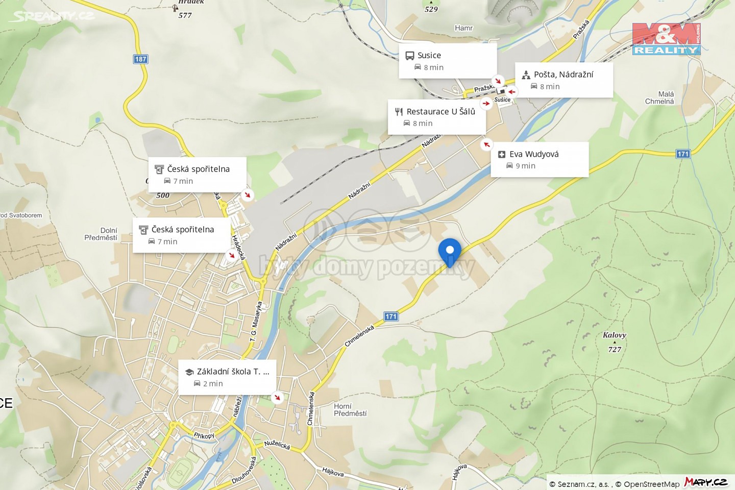 Prodej  stavebního pozemku 592 m², Sušice, okres Klatovy