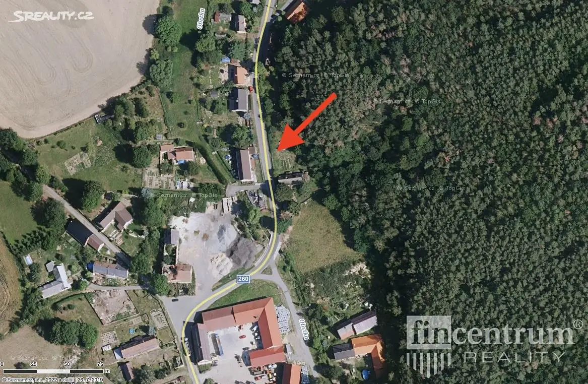 Prodej  stavebního pozemku 719 m², Tuhaň, okres Česká Lípa