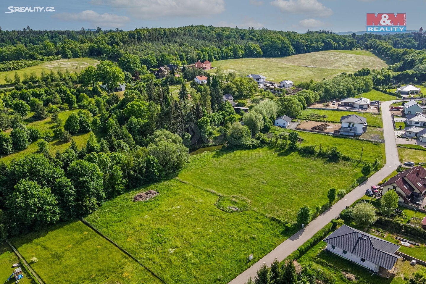 Prodej  stavebního pozemku 5 061 m², Václavice - Vatěkov, okres Benešov