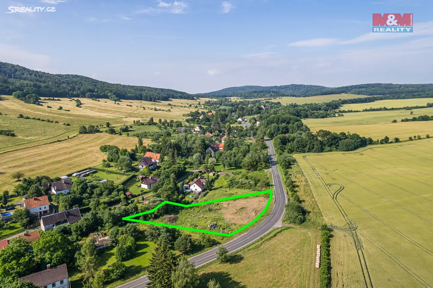 Prodej  stavebního pozemku 2 154 m², Žandov - Heřmanice, okres Česká Lípa