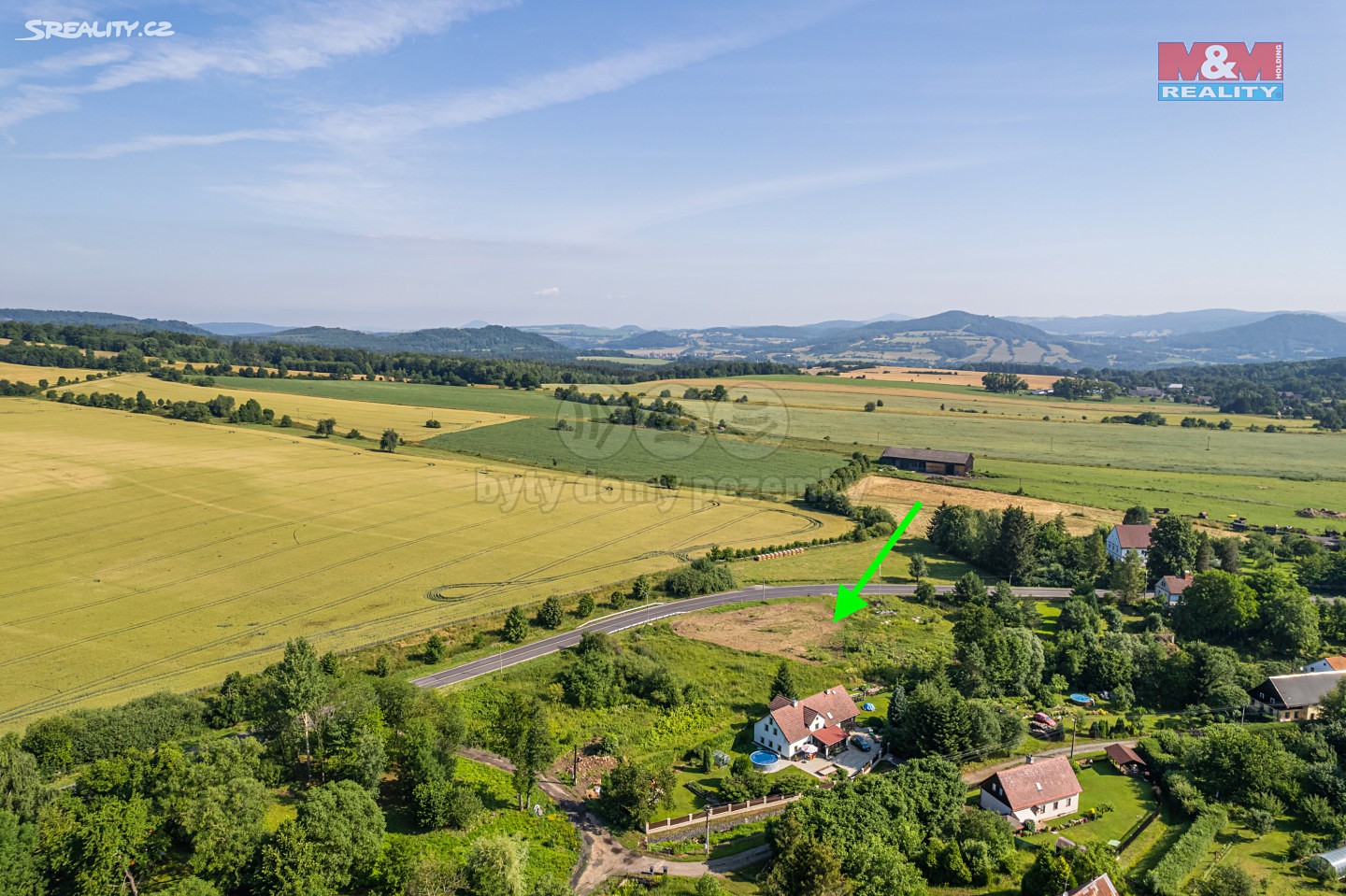 Prodej  stavebního pozemku 2 154 m², Žandov - Heřmanice, okres Česká Lípa