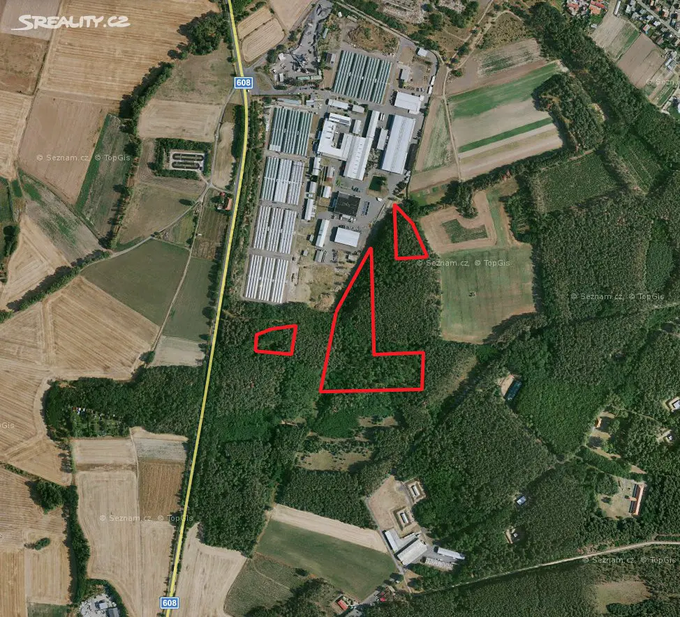 Prodej  lesa 6 077 m², Travčice, okres Litoměřice