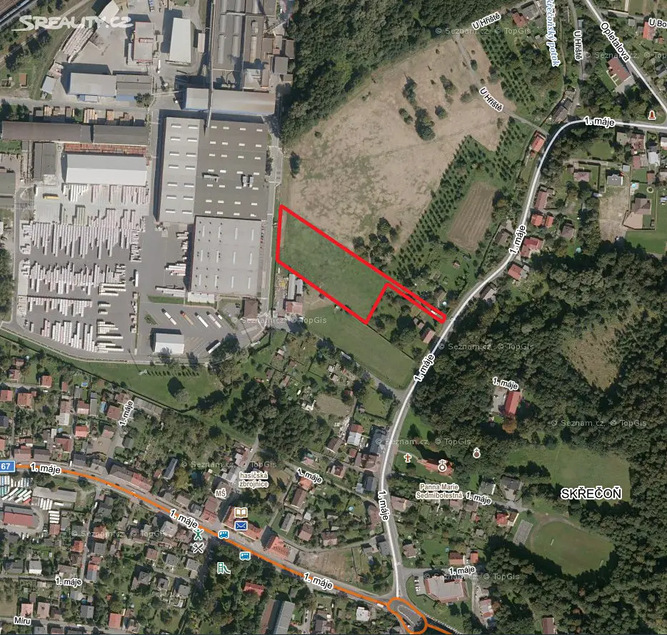 Prodej  pole 1 822 m², Bohumín - Skřečoň, okres Karviná