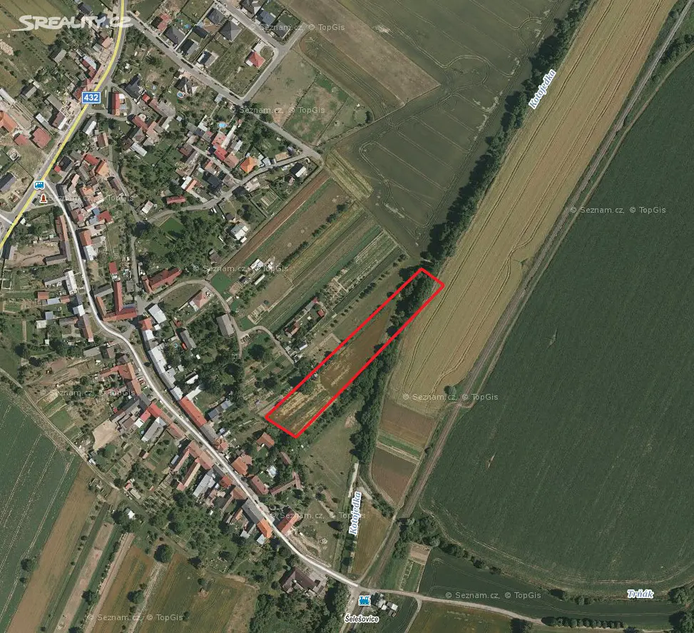 Prodej  zahrady 1 129 m², Šelešovice, okres Kroměříž