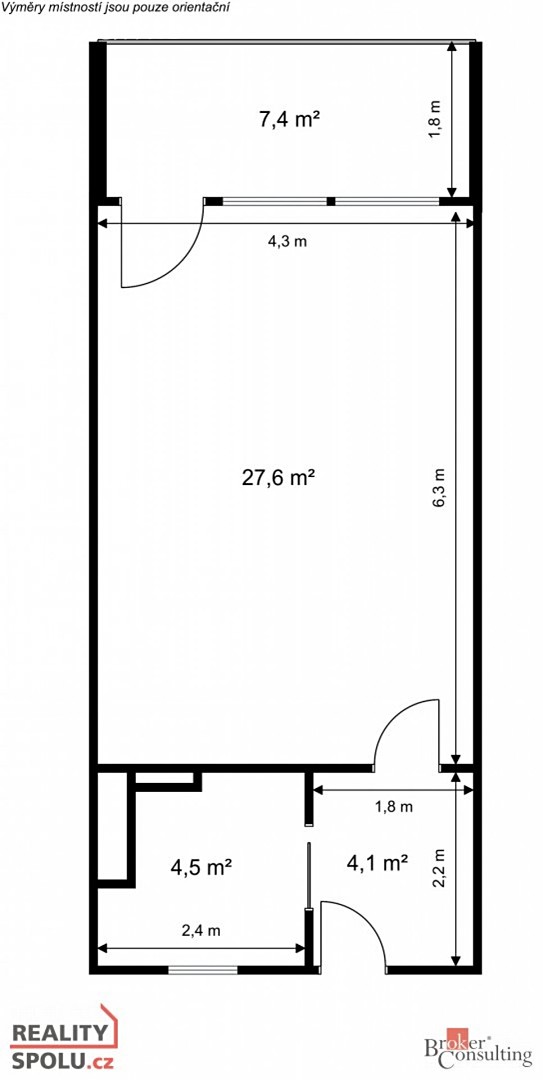 Pronájem bytu 1+kk 43 m², Humpolecká, Liberec - Liberec V-Kristiánov