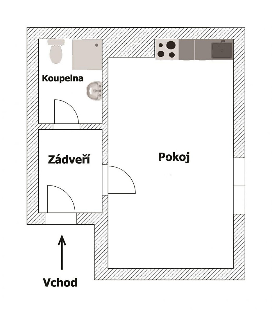 Pronájem bytu 1+kk 27 m², Švabinského, Prostějov