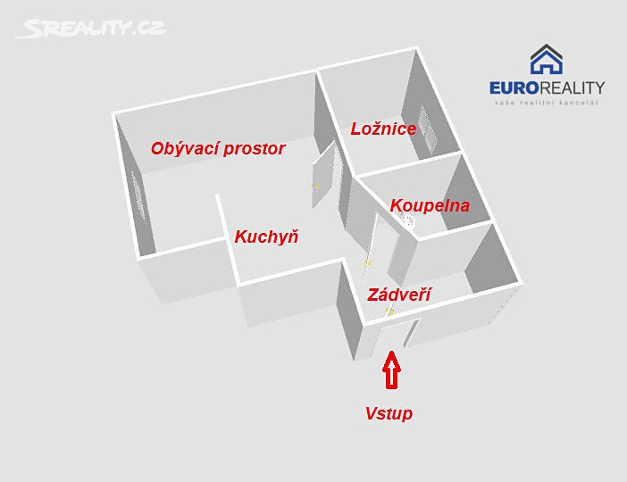 Pronájem bytu 2+kk 45 m², Chrustenice, okres Beroun