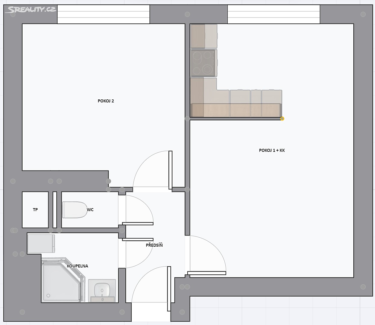 Pronájem bytu 2+kk 38 m², Karla Hynka Máchy, Frýdek-Místek - Místek