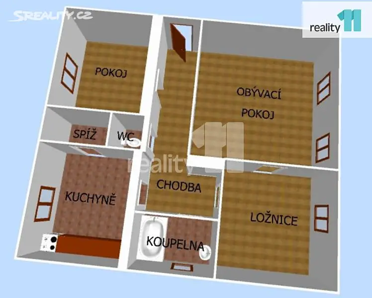 Pronájem bytu 3+1 85 m², Dómská, Litoměřice - Předměstí