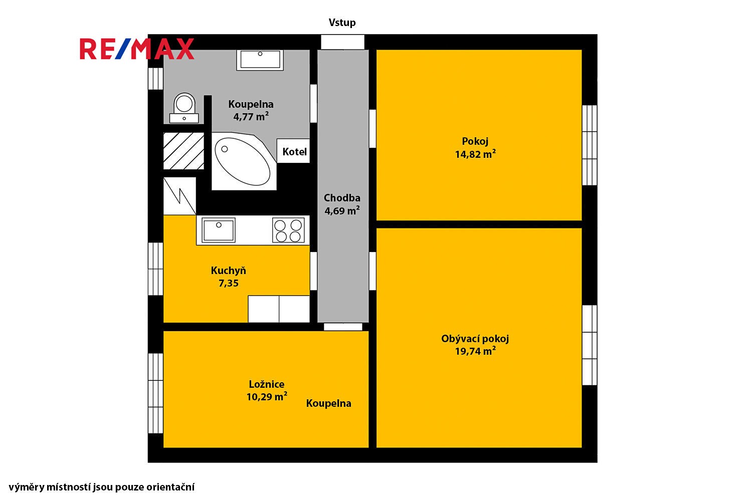 Pronájem bytu 3+1 62 m², Přátelství, Pečky