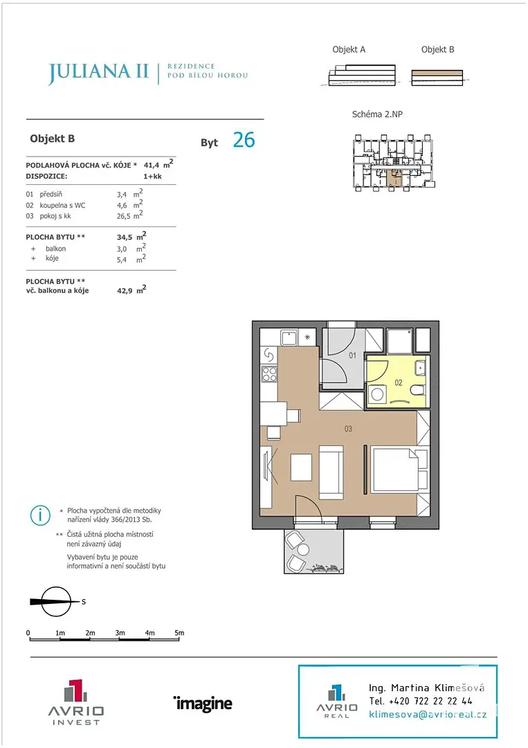 Prodej bytu 1+kk 35 m², Líšeňská, Brno - Židenice