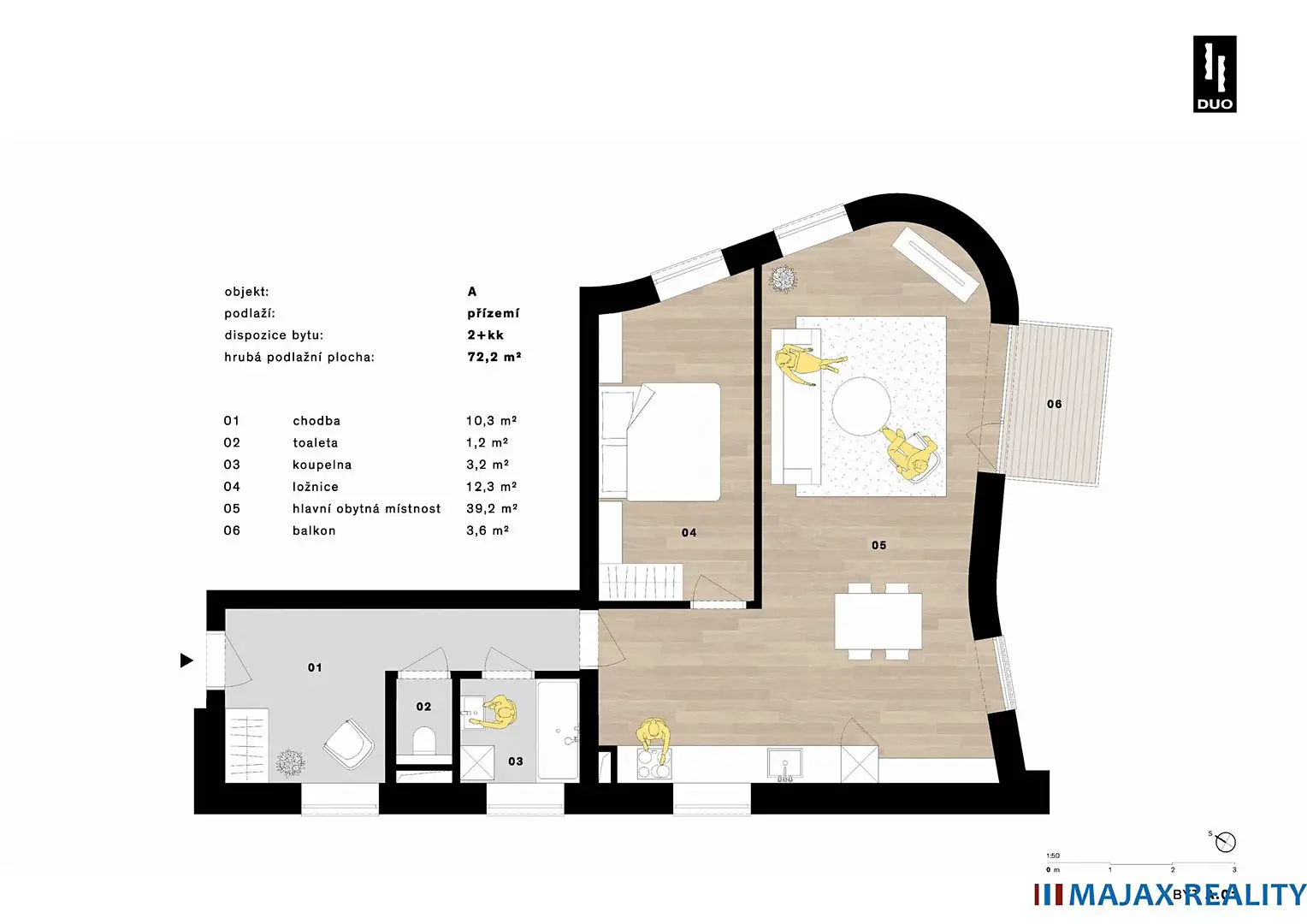 Prodej bytu 2+kk 68 m², Beroun - Beroun-Město, okres Beroun
