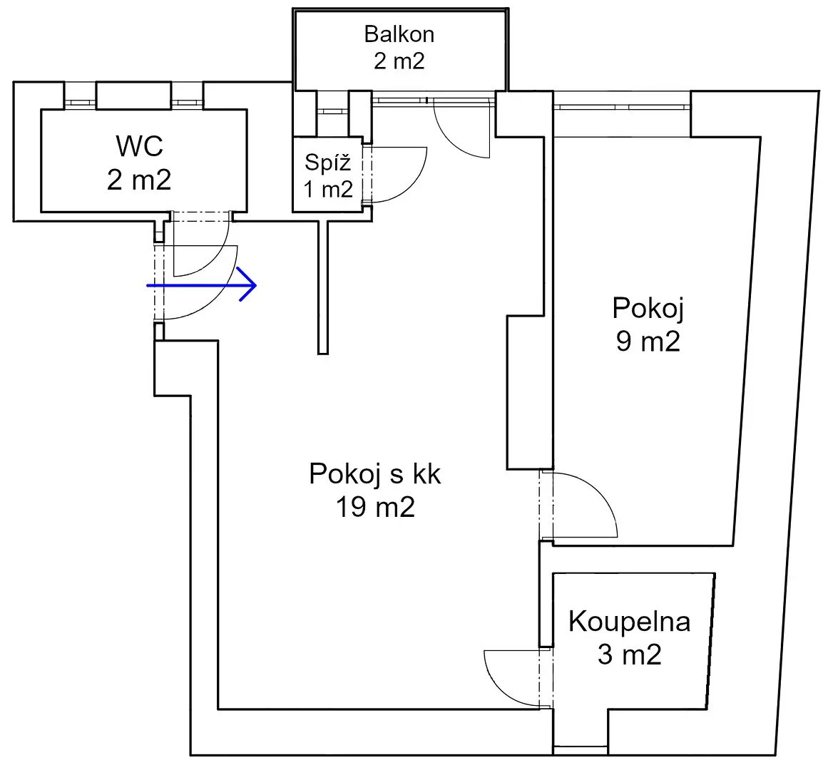 Prodej bytu 2+kk 36 m², Milady Horákové, Brno - Zábrdovice
