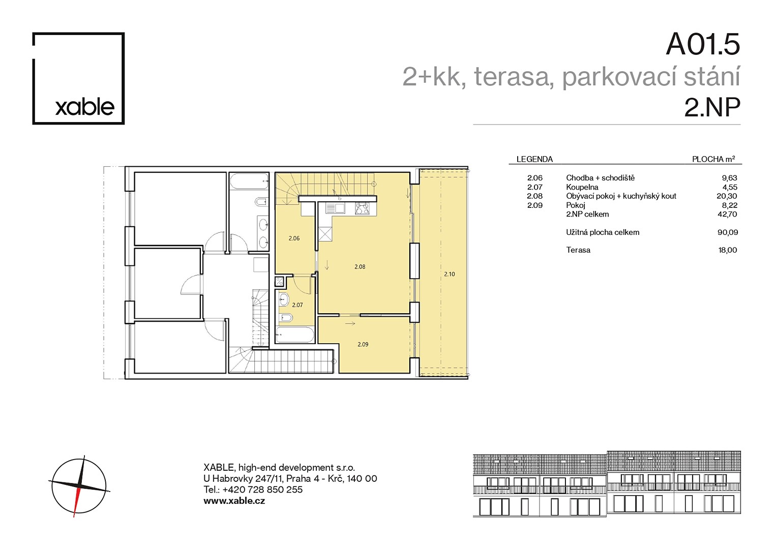 Prodej bytu 2+kk 72 m² (Mezonet), Nová, Kouřim
