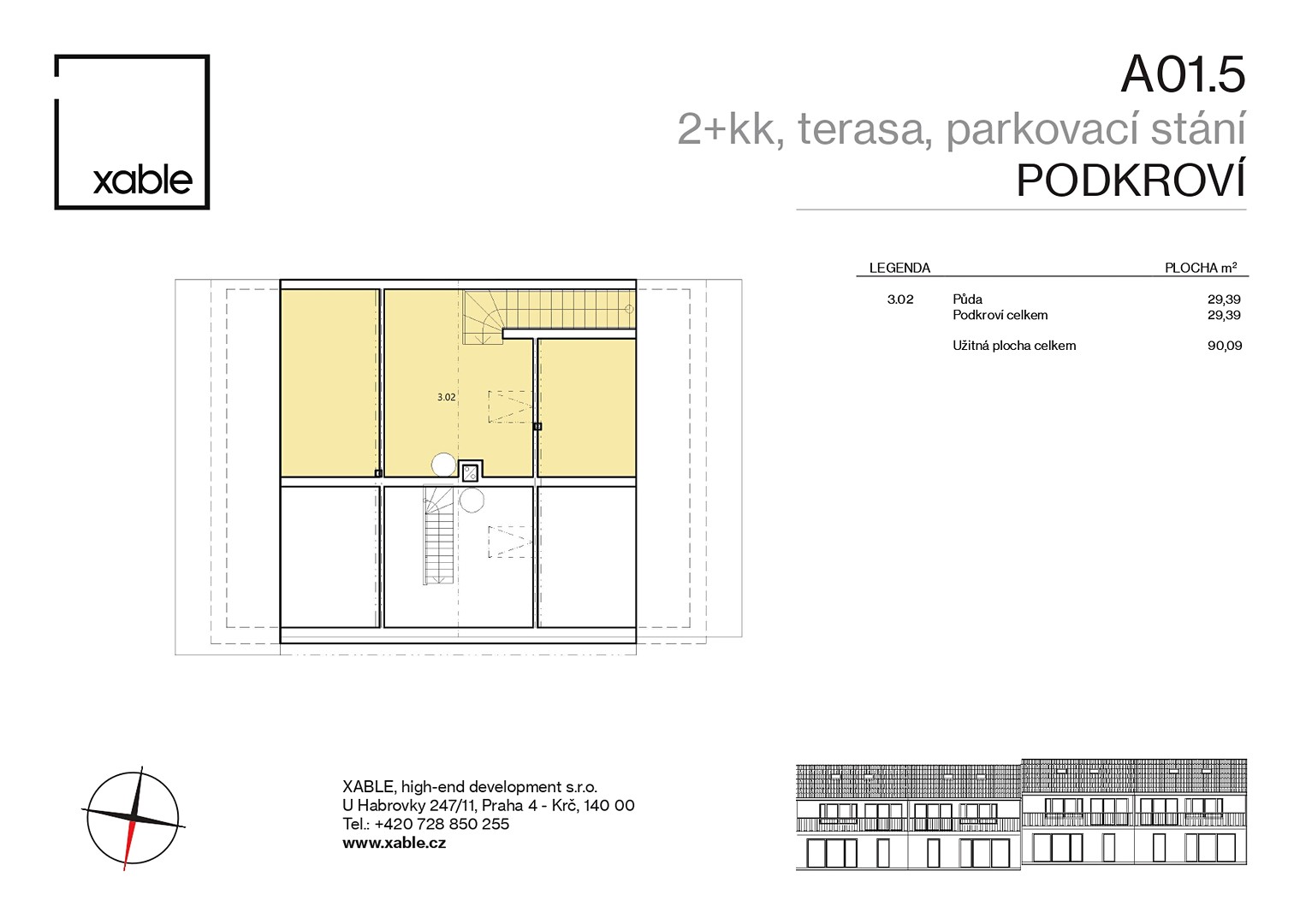Prodej bytu 2+kk 72 m² (Mezonet), Nová, Kouřim