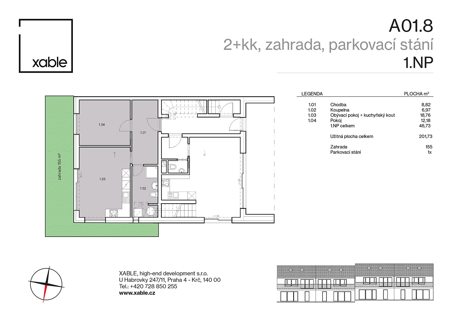 Prodej bytu 2+kk 48 m², Nová, Kouřim