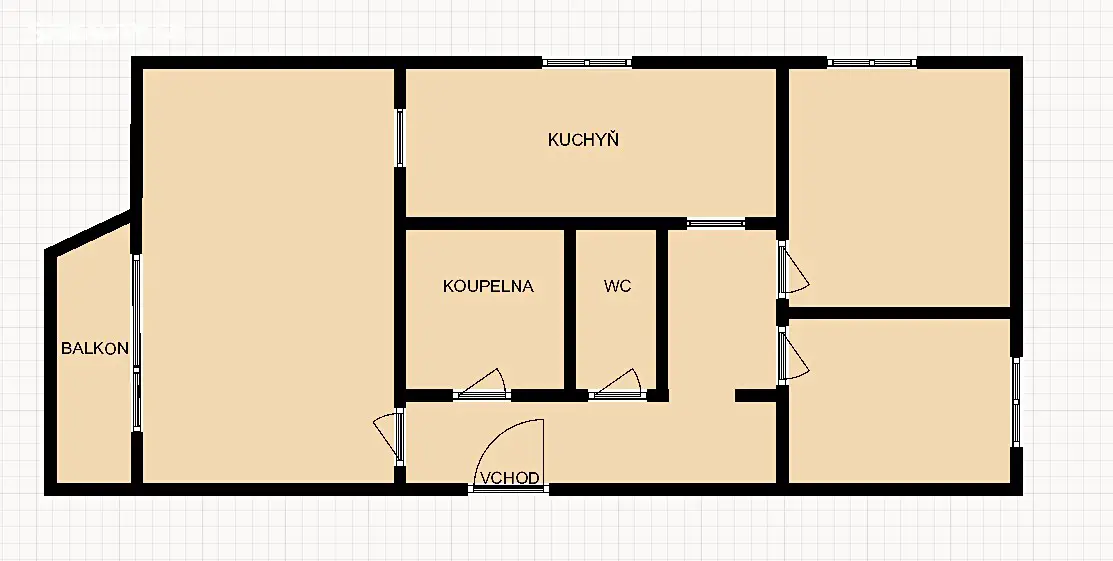 Prodej bytu 3+1 70 m², Brněnská, Jevíčko