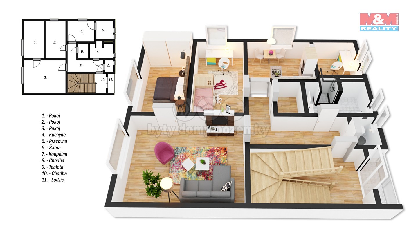 Prodej bytu 3+1 96 m², Harantova, Písek - Budějovické Předměstí