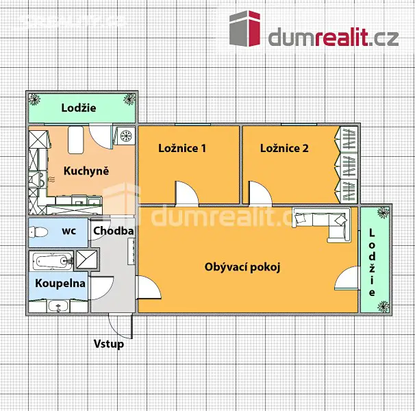 Prodej bytu 3+1 66 m², U dvojdomů, Praha 10 - Hostivař
