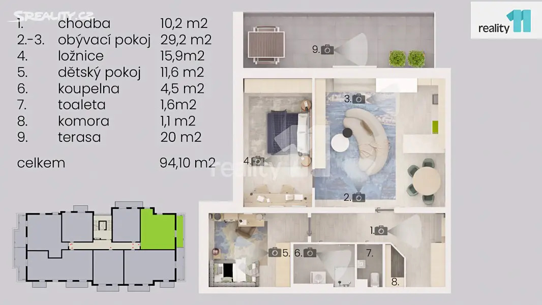 Prodej bytu 3+kk 74 m², Vrchlického, Poděbrady - Poděbrady V