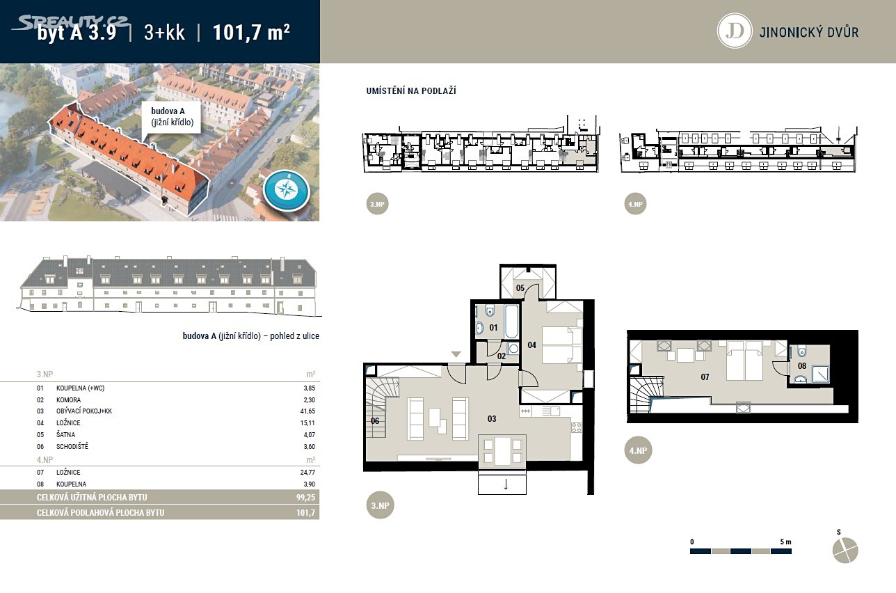 Prodej bytu 3+kk 99 m², Na Vidouli, Praha 5 - Jinonice