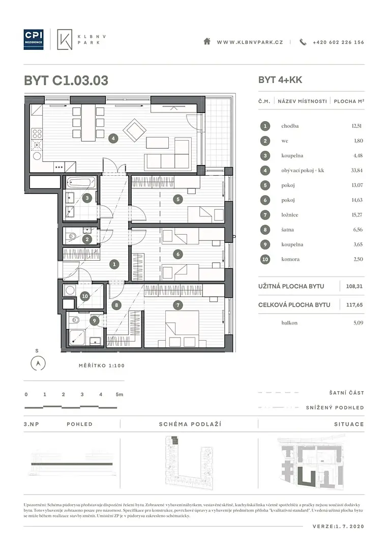 Prodej bytu 4+kk 108 m², Kolbenova, Praha 9 - Vysočany