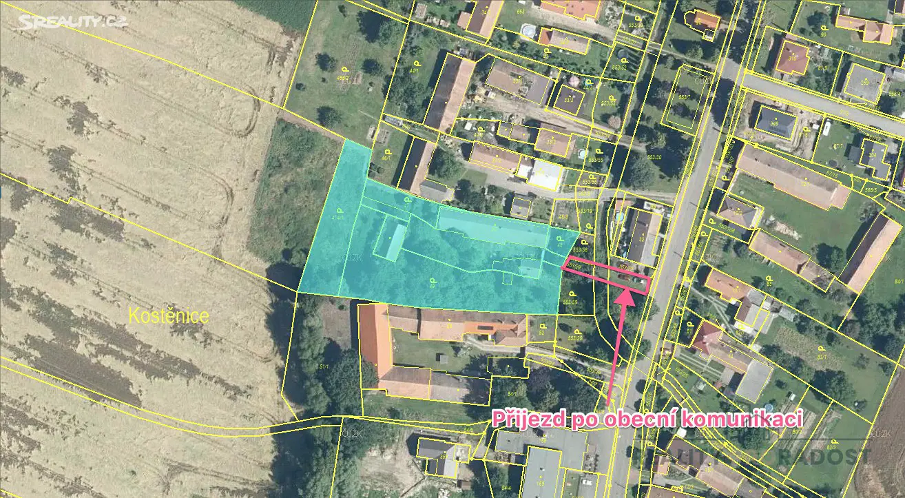 Prodej  zemědělské usedlosti 703 m², pozemek 4 518 m², Kostěnice, okres Pardubice
