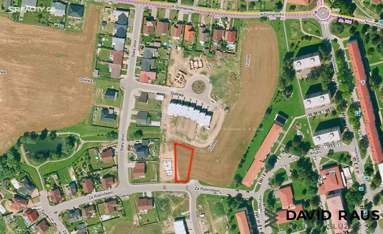 Prodej  stavebního pozemku 1 027 m², Za Rybníčkem, Bystřice nad Pernštejnem