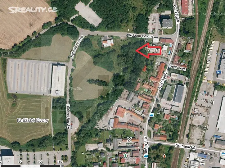 Prodej  stavebního pozemku 6 476 m², Roberta Bosche, České Budějovice